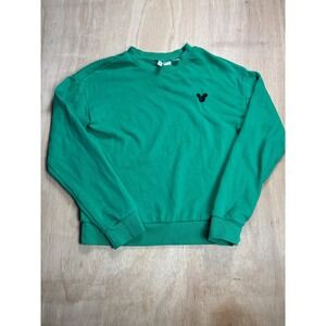 H&M Divided Disney Mickey Mouse Green Sweatshirt Women's Size S
